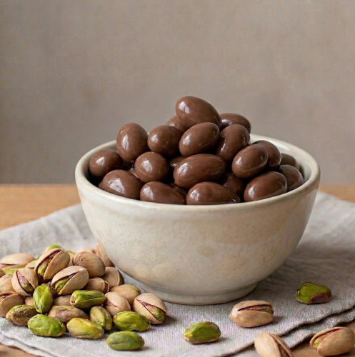 Pistacje w mlecznej czekoladzie