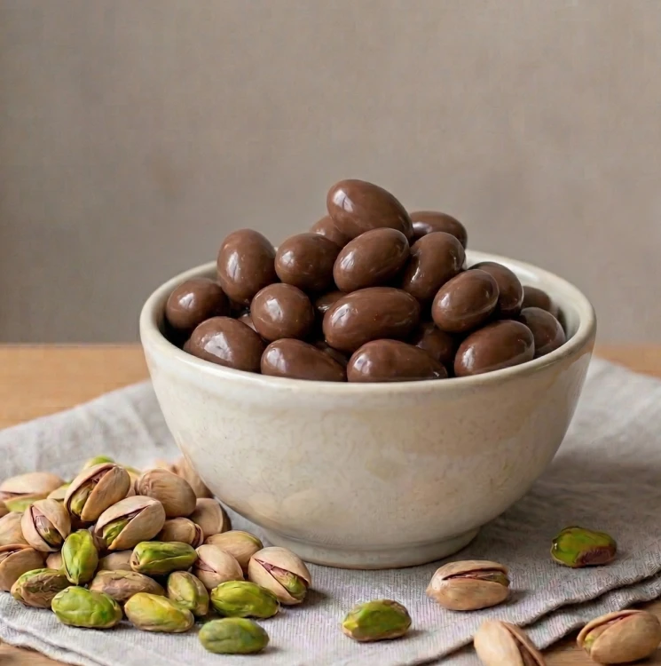 Pistacje w mlecznej czekoladzie