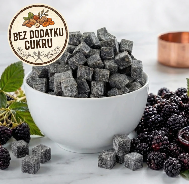 Kostki jeżynowe bez dodaktu cukru