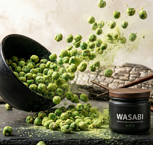 Zielony groszek liofilizowany wasabi