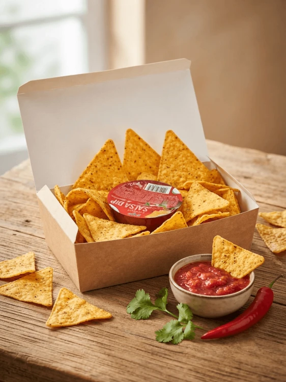 Nachos BOX Chilli z Salsą